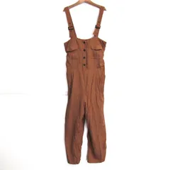 リンジィ サロペットオーバーオールパンツボトムス キッズ 女の子用 LL(165)サイズ ブラウン Lindsay 【中古】