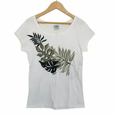クレイジーシャツ　Tシャツ　XSサイズ　白　ホワイト　ボタニカル