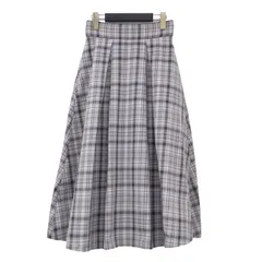 【美品】PROPORTION BODY DRESSING プロポーションボディドレッシング スカート グレー系 サイズ:S / チェック柄 タック フレア スカート / ロング Aライン ジャガード / ボトムス【レディース】【中古】