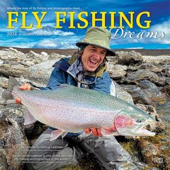 【輸入版】2024年 フライフィッシング カレンダー / ブラウントラウト 30.5 x 61 cm (Fly Fishing Dreams  Calendar)