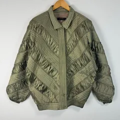 90s オーバーサイズ　総柄　ブルゾン　レトロ　ジャケット　ストリート　切り替え　アースカラー　モード　古着