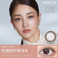 【安心のメーカー直販】envie アンヴィ ワンデー マルーンブラック （10枚入り） カラコンワンデー 送料無料 度なし