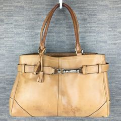 COACH コーチ 8A71 レザートートバッグ キャメル - メルカリ