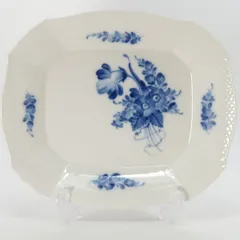 ロイヤルコペンハーゲン プレート□ブルーフラワー カーブ Royal