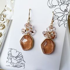 シェルオーバル×鈴丸♡水面プレート 華奢リング 夏ピアス イヤリング 訳あり シェルオーバル×鈴丸♡水面プレート 華奢リング ピアス イヤリング