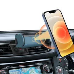LUWU 日産 エクストレイル 3代目 T32 アクセサリー スマホホルダー スマホスタンド 車載ホルダー カーマウント 携帯電話マウント 電動型 安定 360度回転 片手操作 エクストレイル専用 SGS品質認証 1