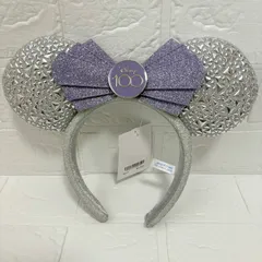 ディズニー カチューシャ 100周年 ミニー パープル リボン 限定 タグ付き