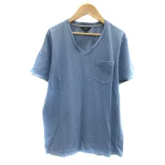 ピーエスポールスミス PS Paul Smith Tシャツ カットソー 半袖 Vネック 無地 S 水色 ライトブルー /YS27