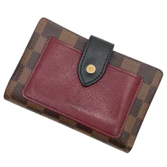 【中古】LOUIS VUITTON | ルイ・ヴィトン ポルトフォイユ ジュリエット ダミエ 二つ折り財布 N60381 ブラウン×ボルドー【尾張小牧店】