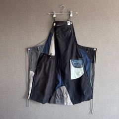 EASY SKANKING リメイクエプロン ワークエプロン カフェエプロン ガーデニング キャンプ