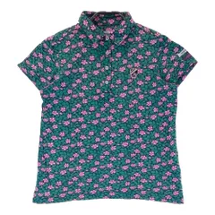 サイズ：0 JACK BUNNY ジャックバニー ; 半袖ポロシャツ 花柄 グリーン系 [240101480151] ゴルフウェア レディース ストスト
