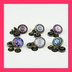 【スタッフおすすめ！】バネホック 飾りボタン 16mm 633型 レザークラフト ハンドメイド