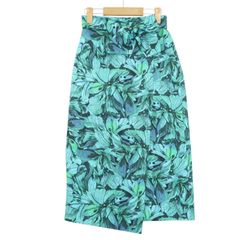 Tiara ティアラ 通年★ グラデ フラワープリント タック フレア スカート Sz.2 レディースのサムネイル