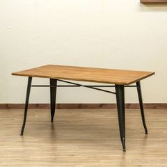 ダイニングテーブル　カフェテーブル　ヴィンテージテイストのテーブル　渋くてかっこいい　140×80cm　長方形　2色展開　ブラック　シルバー　(佐240)JH-06★()Mercury　ヴィンテージダイニングテーブル　140×80