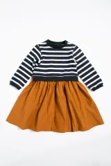 whip cream/ボーダー切替ワンピース 新品子供服100 キッズ 女の子のサムネイル