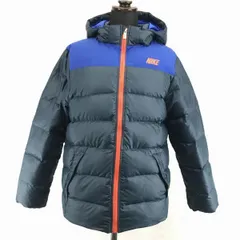 NIKE★高比率75％/フーディーダウンジャケット【レディース-L/濃紺】着脱可フード/フルジップ/ダブルポケット/ナイキ◆BC203W<sale>