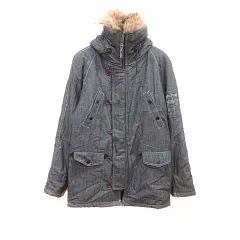 ティーケーミクスパイス タケオキクチ THE SHOP TK MIXPICE 中綿コート スタンドカラー ジップアップ ラクーンファー フード 総裏地 L グレー /YK