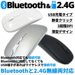 ワイヤレス マウス Bluetooth 2.4GHz 静音 シルバー 無線 薄型 USB 充電 簡単 接続 持ち運び PC パソコン 軽量 コンパクト クリック音 静か 周辺機器 BLMOUSE-SV 送料無料 ネコポス