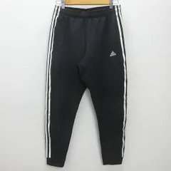 G■アディダス/adidas マストハブズ ストライプス ウォームアップ ジョガーパンツ/ジャージパンツ【L】黒/men's/44【中古】■