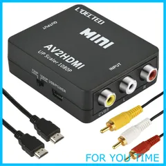 RCA to HDMI変換コンバーター L'QECTED RCA HDMI 変換 AV2HDMI 1080/720P切り替え 音声転送-PS2/スーパーファミコン/VHS VCRカメラ DVDに対応 USB/HDMI/RCAケーブル付き(赤白黄 hdmi)