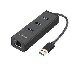 【人気商品】ZOWEETEK USBハブ 有線LANアダプタ付き 3ポートUSB3.0ハブ RJ45ギガビットイーサネット バスパワー 軽量 急速充可能 コンパクト