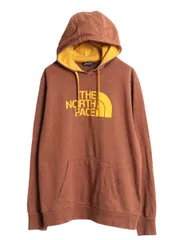 【お得なクーポン配布中!】 ノースフェイス ロゴ プリント スウェット フード パーカー メンズ L The North Face 裏起毛 トレーナー プルオーバー アウトドア ツートン