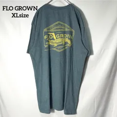 【FLO GROWN】クロコダイル サーフィン フロリダ　Florida ワニ　アメリカ　両面プリントロゴ　オーバーサイズ　半袖Tシャツ　グレー系　XL US古着