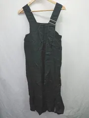 ◇ ⊂ Dignite collier ディニテコリエ バックジップ 膝下丈 ジャンパースカート サイズF ブラック レディース E  【1505290023177】