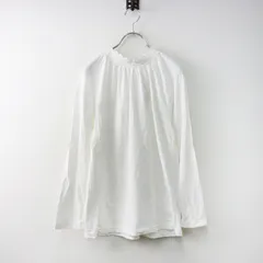 美品 サマンサモスモス Samansa Mos2 SM2 襟レースギャザーカットソー F/オフホワイト 長袖 Tシャツ【2400014551372】