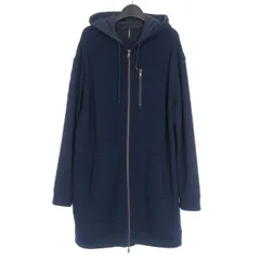 ニールバレット Neil Barrett ロング丈 ジップアップフーディ パーカー 長袖 XS ネイビー 紺 PNJE331 5513 国内正規のサムネイル