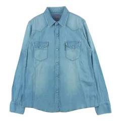 BLUE BLUE ブルーブルー 長袖シャツ デニム ウエスタン 長袖 シャツ コットン 日本製 インディゴブルー系 2【中古】