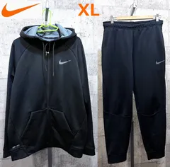 ナイキ 冬用 DRI-FIT ジャージ 上下セットアップ XL ブラック NIKE メンズ フード パーカー パンツ ウインター トレーニング