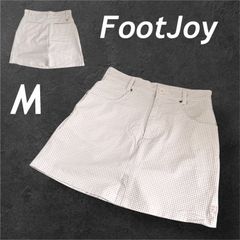 FootJoy  フットジョイ レディース ゴルフスカート M ウェア インナーパンツ付き アンダーパンツ 刺繍ロゴ ギンガムチェック ライトピンク系  (F29)★