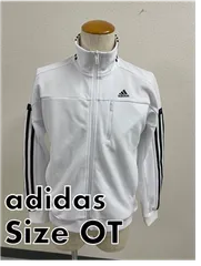 商品名:adidas アディダス　トラックジャケット　ジャージ　ホワイト　プリント　ワンポイント　OT
