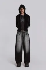 ジェイデッドロンドン　バギーデニム　ウォッシュドブラック W28 正規品 10日以内お届け】 ウォッシュドブラックバギーデニム L2011