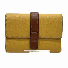 ロエベ　LOEWE　アナグラム　C660S86X01　スモール　バーティカルウォレット　3つ折り財布　レディース　美品