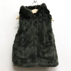 ザラ ファーベスト フード付き アウター キッズ 女の子用 5-6/116cmサイズ グレー ZARA 【中古】