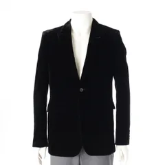サンローラン 16AW エディスリマン期 ベルベッド ベロア調 1B シングル テーラードジャケット 433989 ブラック 46【中古】のサムネイル