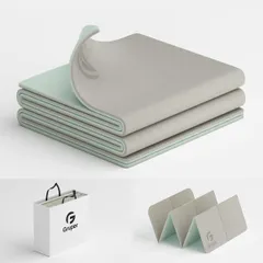 【特価商品】収納簡単 ピラティスマット持ち運び 屋内運動 両面の滑り止 肌に優しい 耐久性 軽量 トレーニングマットTPEリング保護素材 フィットネスマット エクササイズマット TPE 折りたたみヨガマット 6mm ヨガマット Gruper