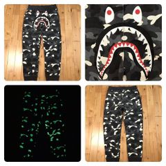 ★蓄光★ City camo シャーク スウェットパンツ Lサイズ a bathing ape shark sweat pants BAPE エイプ ベイプ アベイシングエイプ