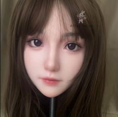 シリコンヘッド 単品 リアルドール　ウィッグ付き　未使用 リアルドールヘッド 軟質シリコンヘッド リアルガール 口可動 ウィッグ