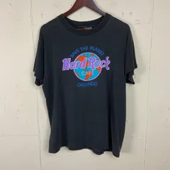 正規品　80s　USA製　ハードロックカフェ　肉厚　地球　シングルステッチT　黒 正規品 80s USA製 ハードロックカフェ 肉厚 地球 シングル