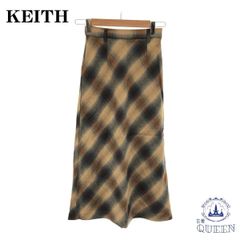 ☆美品☆ KEITH キース ロングスカート 総柄 スカート レディース チェック 901-222 送料無料