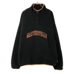 ディスカス プリント ハーフスナップ フリースジャケット XL ブラック DISCUS プルオーバー メンズ