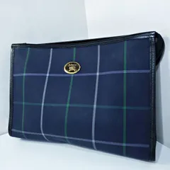 バーバリー BURBERRY ノバチェック ポーチバック セカンドバッグ クラッチバッグ ネイビー 5355467e20241114