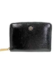 【中古】TORY BURCH トリーバーチ 小物 コインケース ROBINSON PATENT ZIP COIN CASE 二つ折り ブラック＿S04＿セルモアから出品＿s-0021-r04