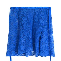 バレエ 巻きスカート ラップスカート 透ける レース 花柄 サテンリボン 大人 ジュニア ミディアム丈 長さ調整 ダンス エレガント おしゃれ 黒 白 赤 緑 青 va11