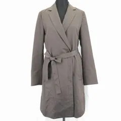 日本製★トゥモローランド/DES PRES★ウール混コート【サイズ1/S/明茶】スナップボタン/比翼仕立て/ウエストリボン/デプレ/Made in Japan◆BC262W<sale>