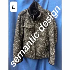 【必見！】ツイード　semantic design ライダースジャケット