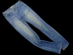 SOMETHING サムシング エドウィン COOL DENIM USED加工 スキニー デニムパンツ size27/青 ■◆ レディース